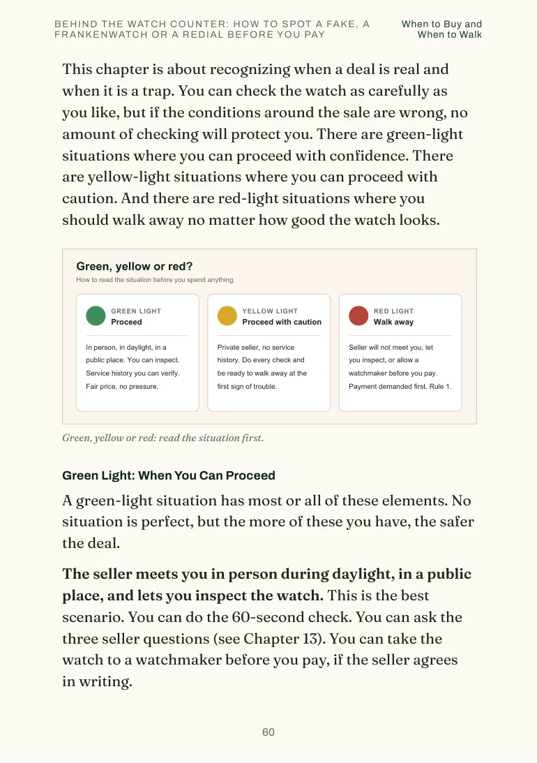 Green, yellow or red