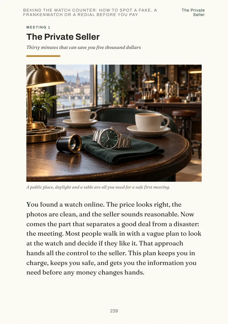The private seller meeting plan
